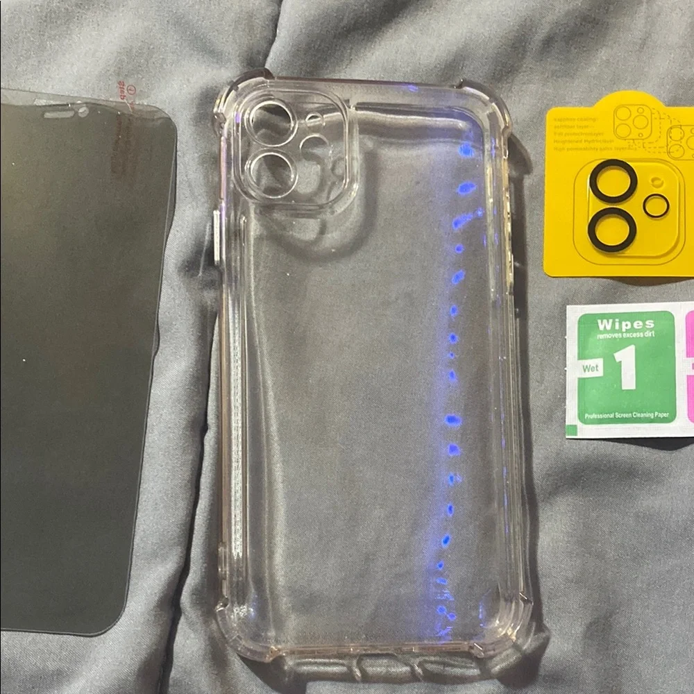 Clear Protective Phone Case with Screen Protector